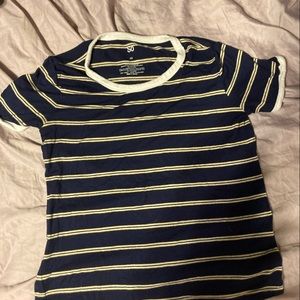 blue stripe stretchy tee